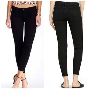 Hudson Cropped Ankle Skinny Black Jeans size 27